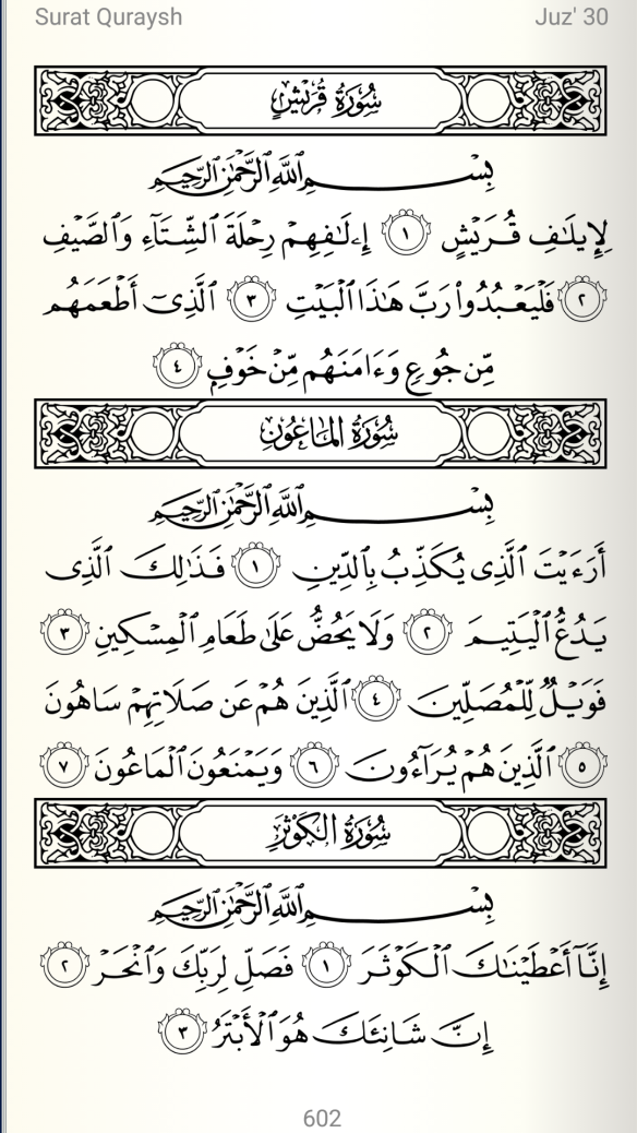 Al Quran Muka Surat 602 604 Kerana Dia